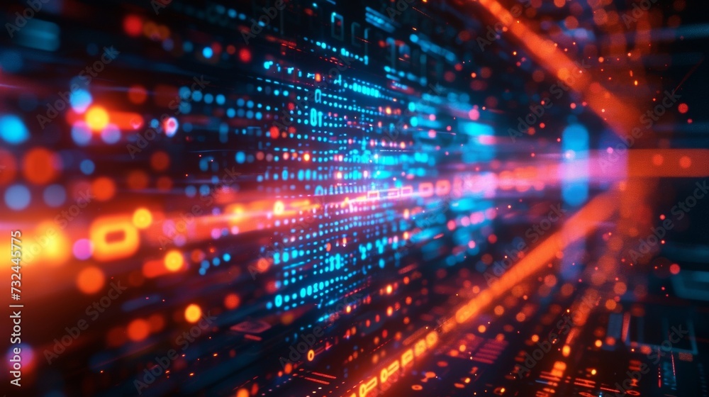 Experience lightning-fast data flow and secure connectivity with advanced binary code technology for an efficient and interactive digital future. Experience lightning-fast data flow and secure connectivity with advanced binary code technology for an efficient and interactive digital future.