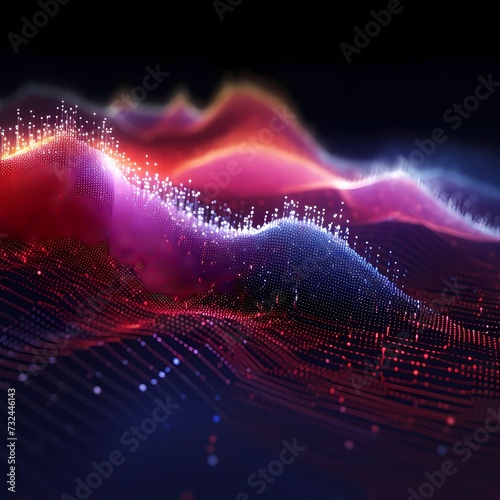 Abstract Digital Waveform