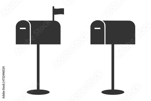 Mail box icon. Postage element background symbol design vector ilustration.