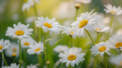 Firld of daisy flowers background © Natalina