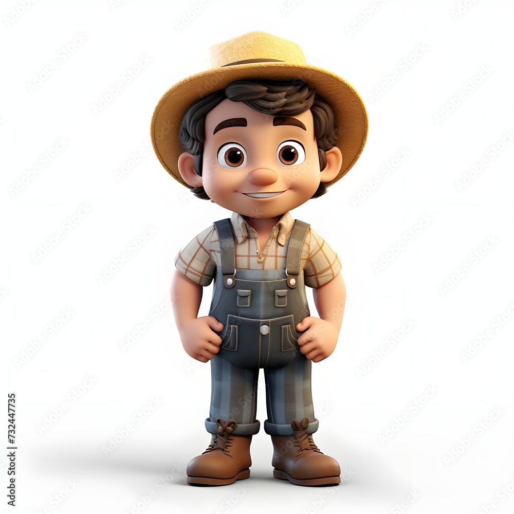A cartoon character wearing a hat and overalls A cartoon character wearing a hat and overalls