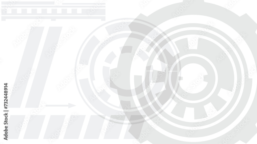 Modern Tech Background with Contemporary Elements and Gear. Technology science and computing concept vector Modern Tech Background with Contemporary Elements and Gear. Technology science and computing concept vector