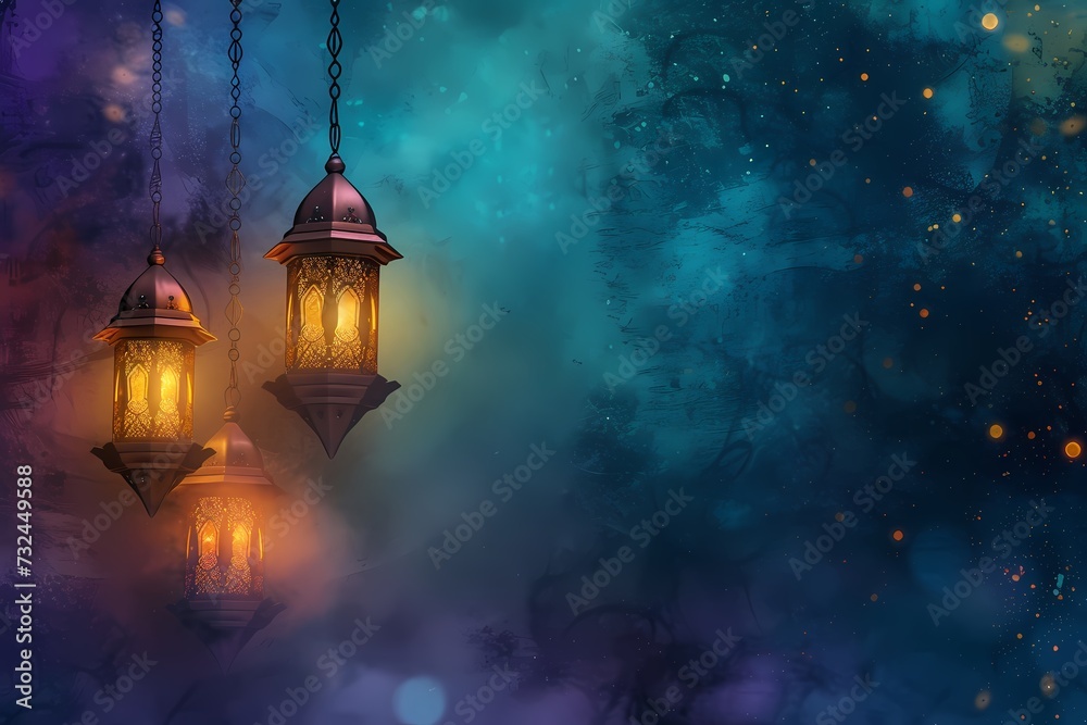 Ramadan Kareem Background Lattern for Banner. Copyspace, poster Ramadan Kareem Background Lattern for Banner. Copyspace, poster