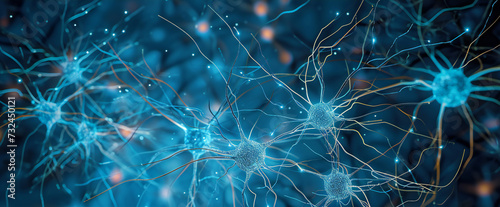 Neural links science background photo