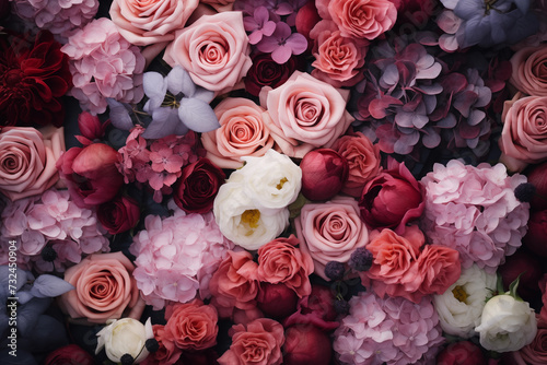 Spring and summer flowers background. Mother's Day. International Women's Day card.