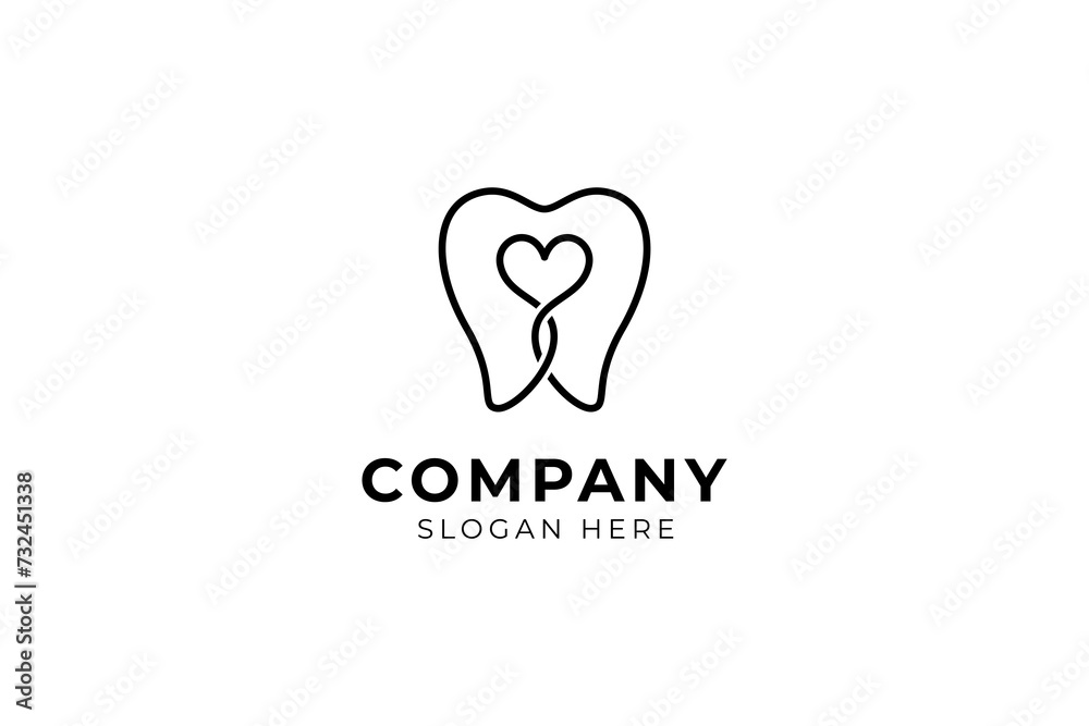 Dental Care Vector Abstract Illustration Logo Icon Design Template Dental Care Vector Abstract Illustration Logo Icon Design Template