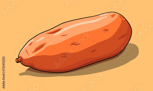 Sweet Potato vector flat minimalistic isolated vector style illustration