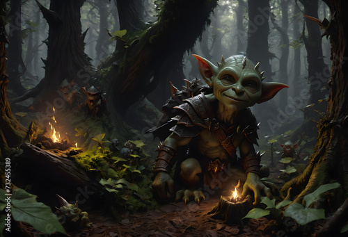 Goblin in the dark forest