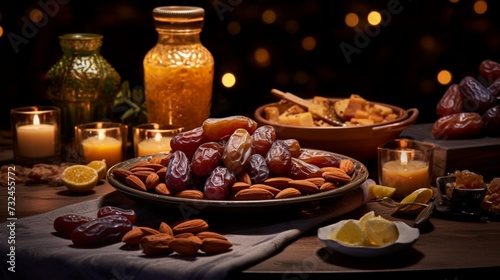 Embark on a culinary adventure through the bazaars of Ramadan, discovering the treasures of dates and almonds. © Aqib