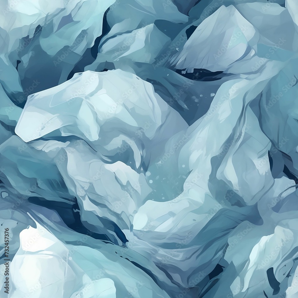 Obraz premium AI generated illustration featuring a blue background with a myriad of different shades of blue