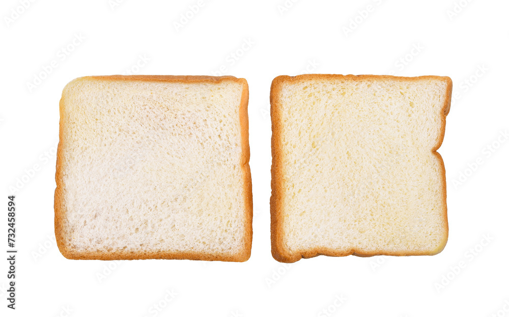 Sliced bread isolated on transparent background. PNG