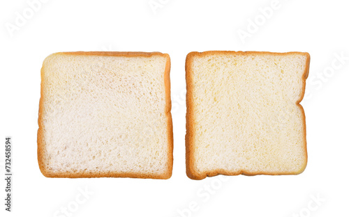 Sliced bread isolated on transparent background. PNG