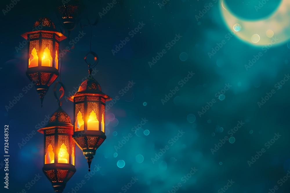 Ramadan Kareem Background Lattern for Banner. Copyspace, poster Ramadan Kareem Background Lattern for Banner. Copyspace, poster