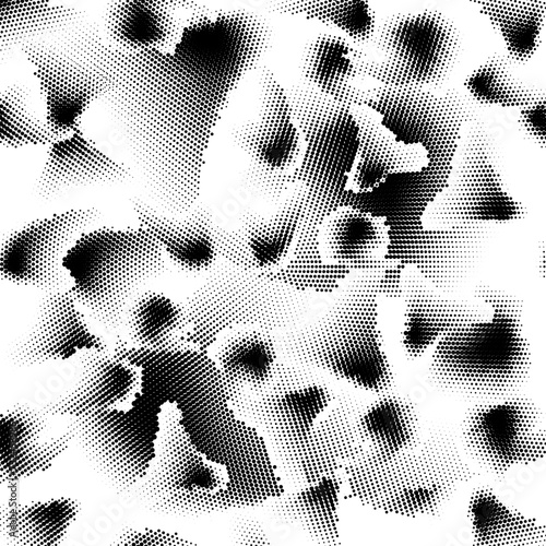 Vector Halftone Pattern. Set of Dots. Dotted Texture on White Background. Overlay Grunge Template. Distress Linear Design. Fade Monochrome Points. Pop Art Backdrop.