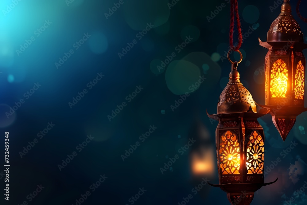 Ramadan Kareem Background Lattern for Banner. Copyspace, poster Ramadan Kareem Background Lattern for Banner. Copyspace, poster