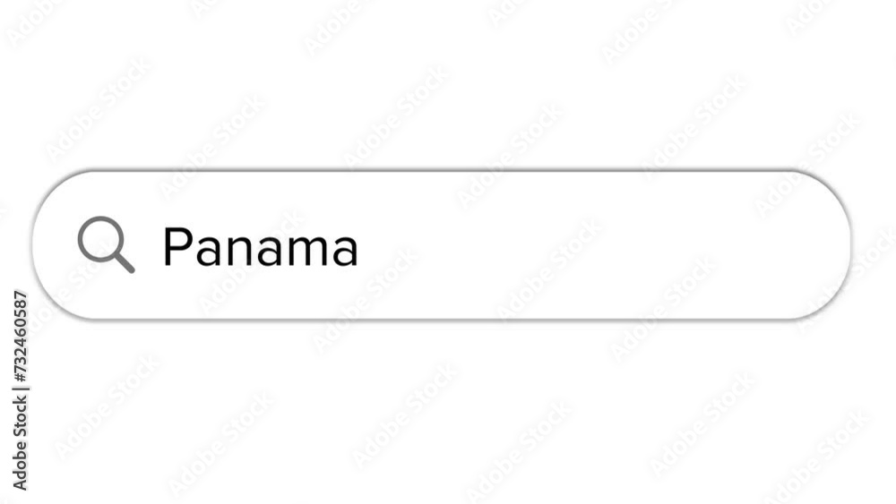 Www search bar icon with Panama text isolated on white background Www search bar icon with Panama text isolated on white background