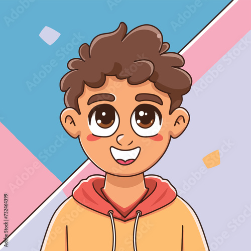 hires poster for digital cartoon character teen boy 
