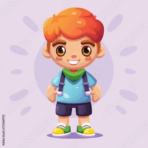 hires poster for digital cartoon character teen boy 
