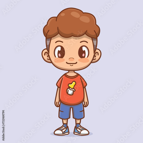 hires poster for digital cartoon character teen boy 

