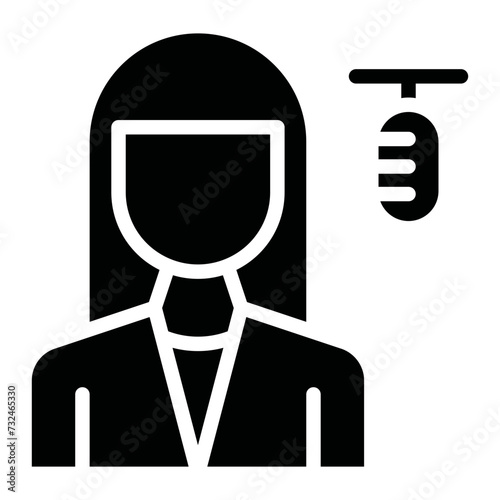 Voice Actress icon vector image. Can be used for Game Development.