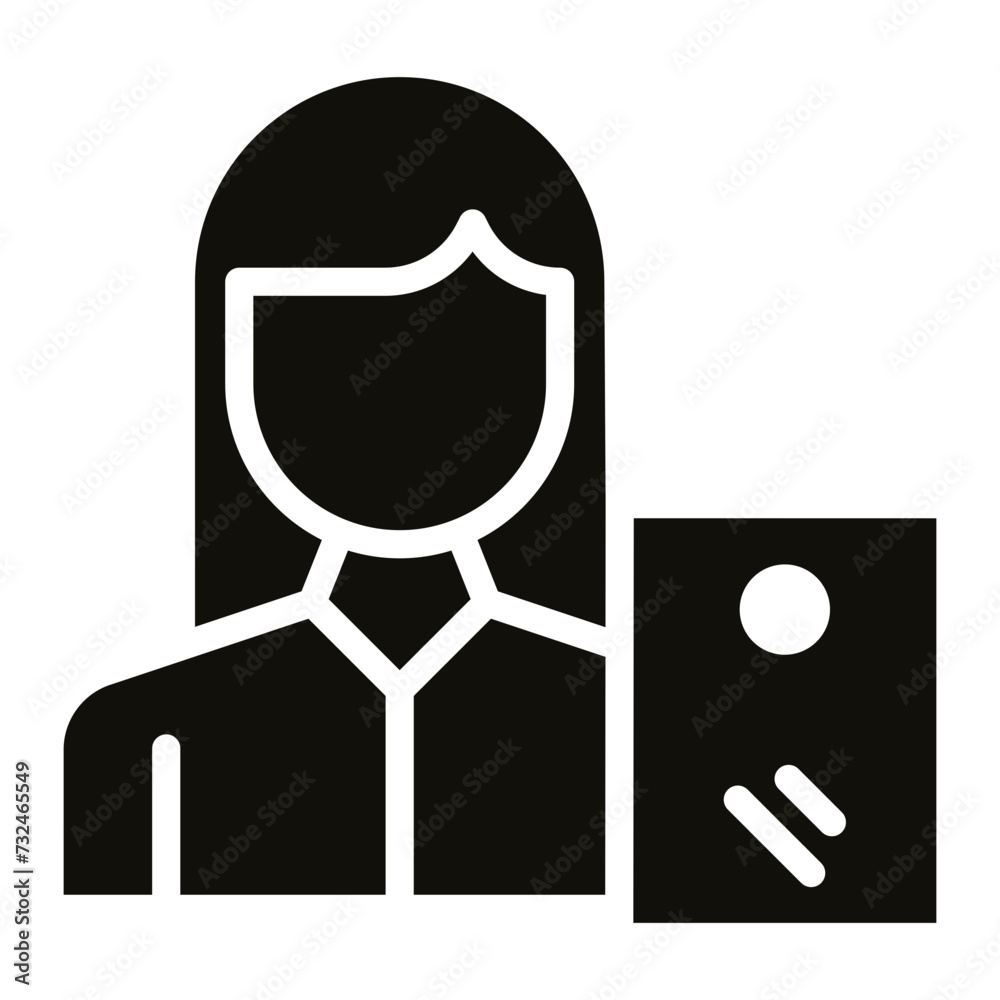 Digital Native Female icon vector image. Can be used for New Media. Digital Native Female icon vector image. Can be used for New Media.