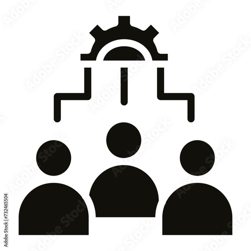 Crowdsourcing icon vector image. Can be used for New Media.