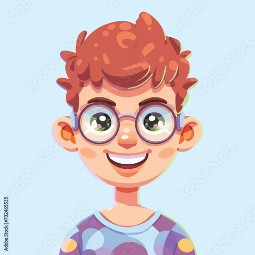 hires poster for digital cartoon character teen boy 
