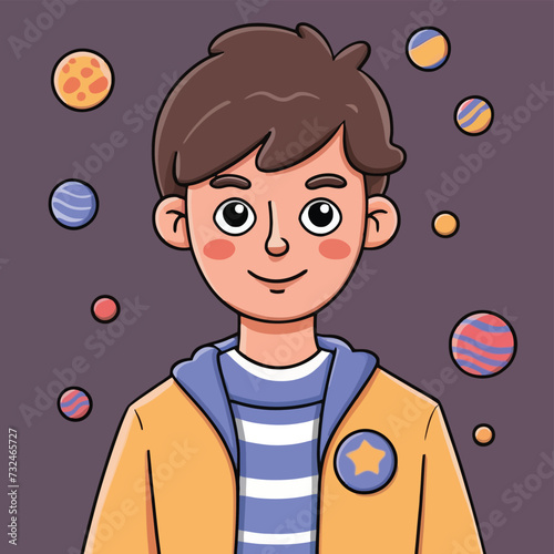 hires poster for digital cartoon character teen boy 
