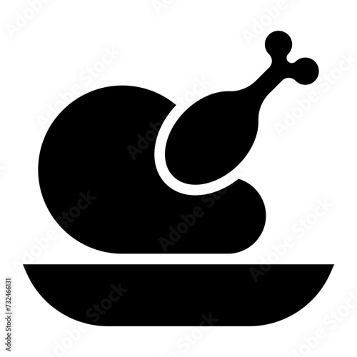 Chicken Dinner icon vector image. Can be used for Battle Royale.