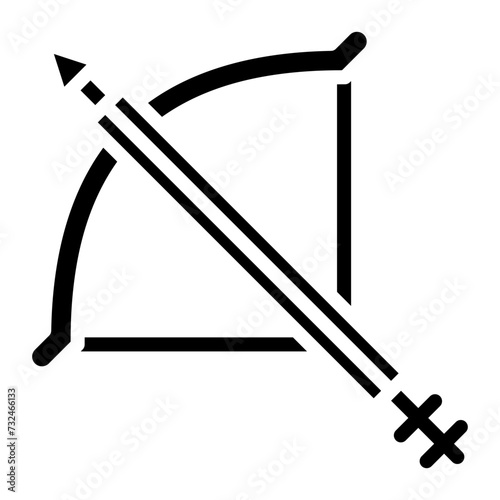 Crossbow icon vector image. Can be used for Battle Royale. © SAMDesigning