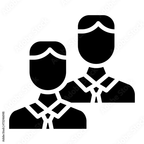 Duo icon vector image. Can be used for Battle Royale.