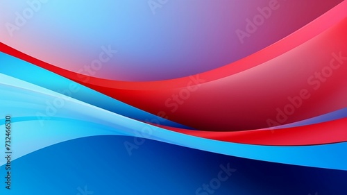 Illustration of blue red abstract wavy background
