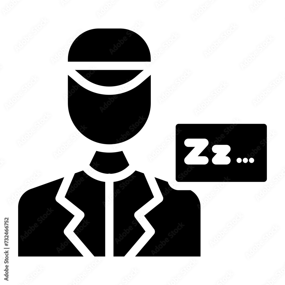 Crew Rest icon vector image. Can be used for Airline.