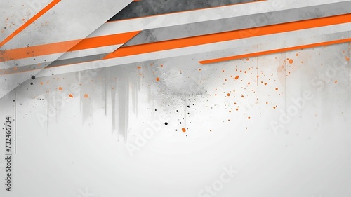 Illustration of orange and grey stripes on a grey grunge background