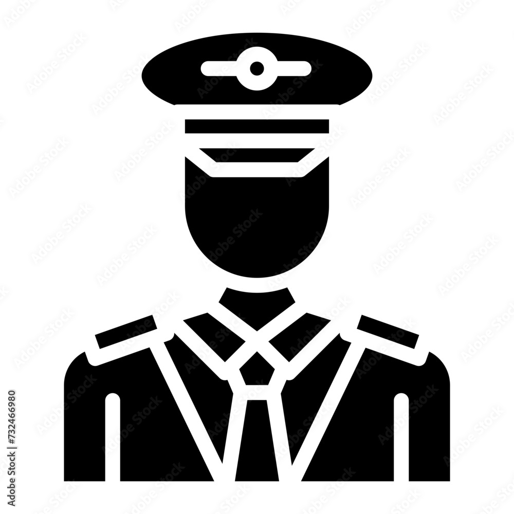 Male Captain icon vector image. Can be used for Airline. Male Captain icon vector image. Can be used for Airline.