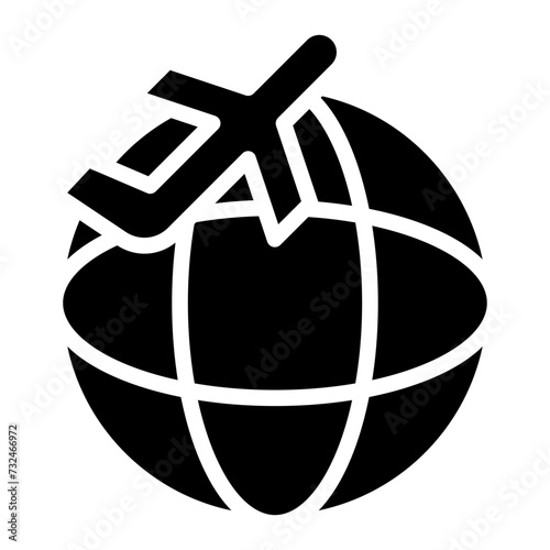 International Flight icon vector image. Can be used for Airline.