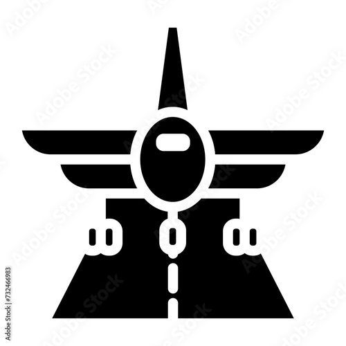 Landing icon vector image. Can be used for Airline.