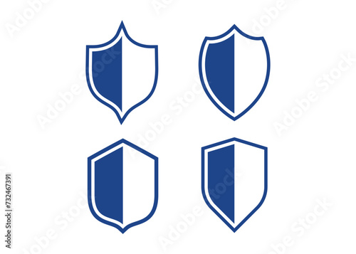Free Download Minimalist Shield mark logo design vector template. Guard mark vector - GFXLoad
