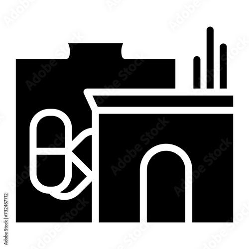 Pharmaceutical Industry icon vector image. Can be used for Industry.
