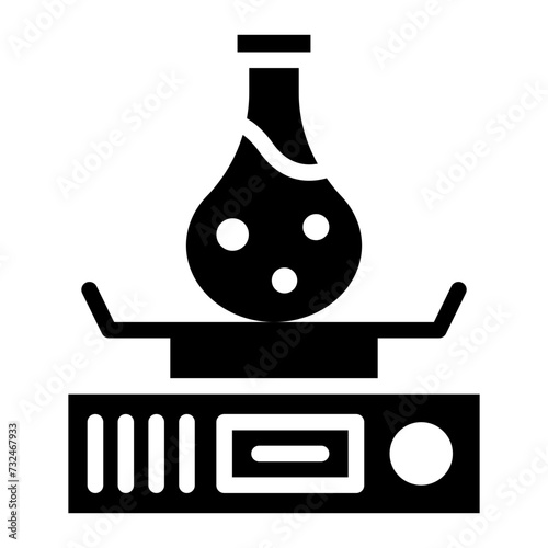 Magnetic Stirrer icon vector image. Can be used for Science.