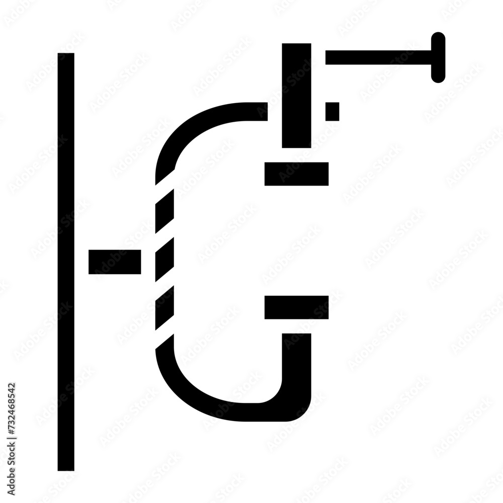 Clamp icon vector image. Can be used for Science. Clamp icon vector image. Can be used for Science.
