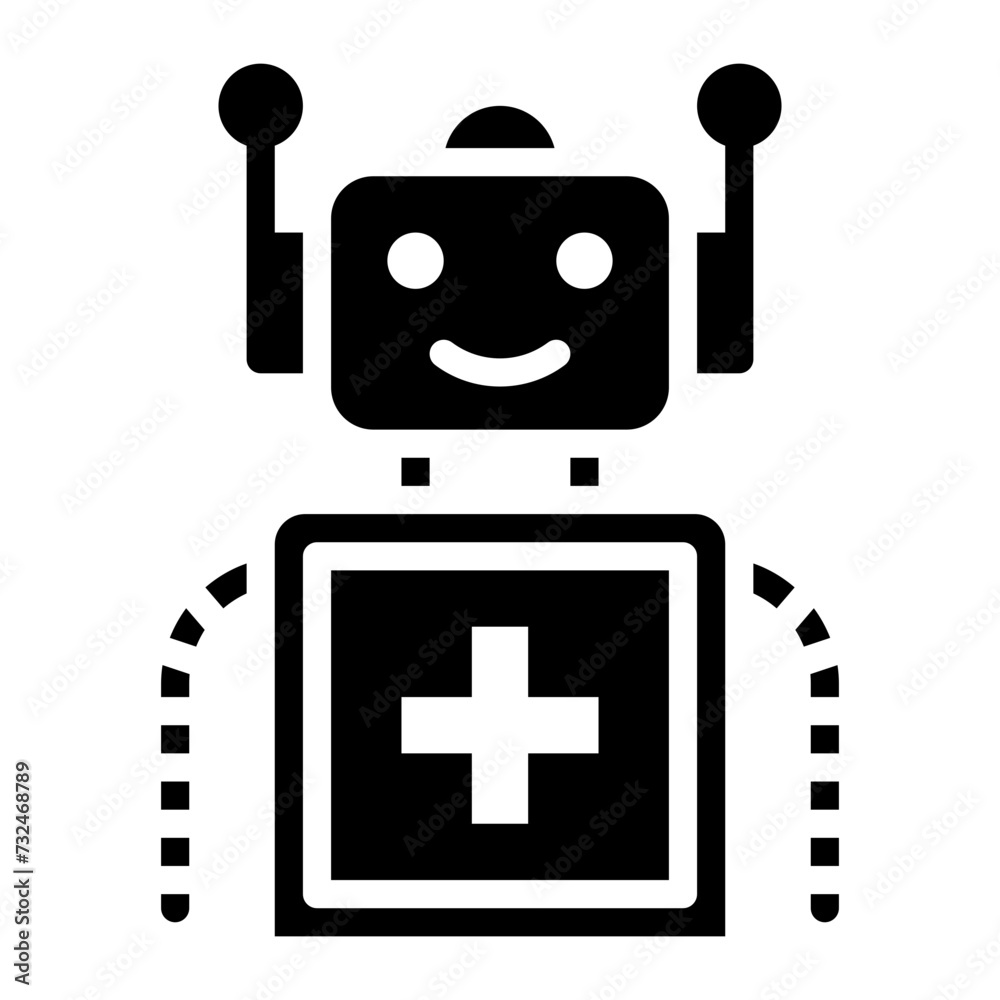 Obraz premium Robotic Nurse icon vector image. Can be used for Science Fiction.