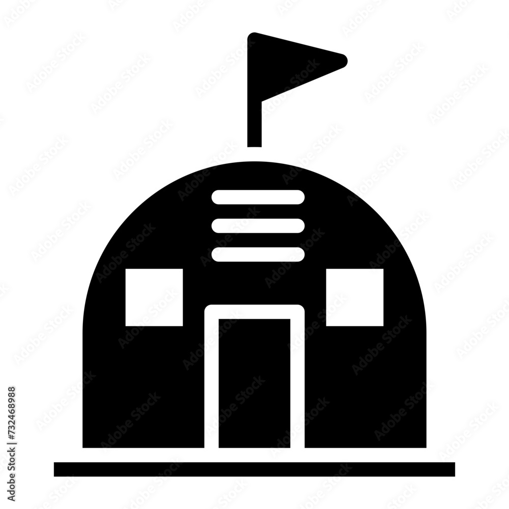 Fototapeta premium Bunker icon vector image. Can be used for Science Fiction.