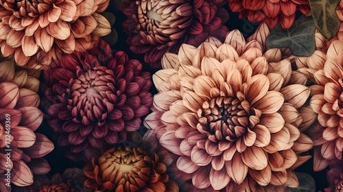 AI generated illustration of a beautiful vibrant abstract floral background for wallpapers
