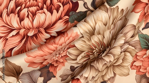 AI generated illustration of a beautiful vibrant abstract floral background for wallpapers