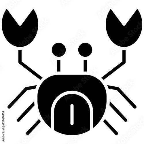 Crab icon vector image. Can be used for Coastline.