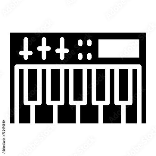 Synthesizer icon vector image. Can be used for Instrument.