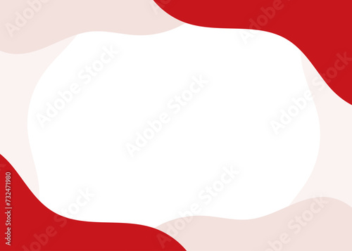 抽象フレーム　赤