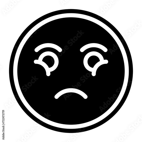 Fear icon vector image. Can be used for Psychology.
