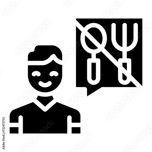 Eating Disorders icon vector image. Can be used for Psychology.